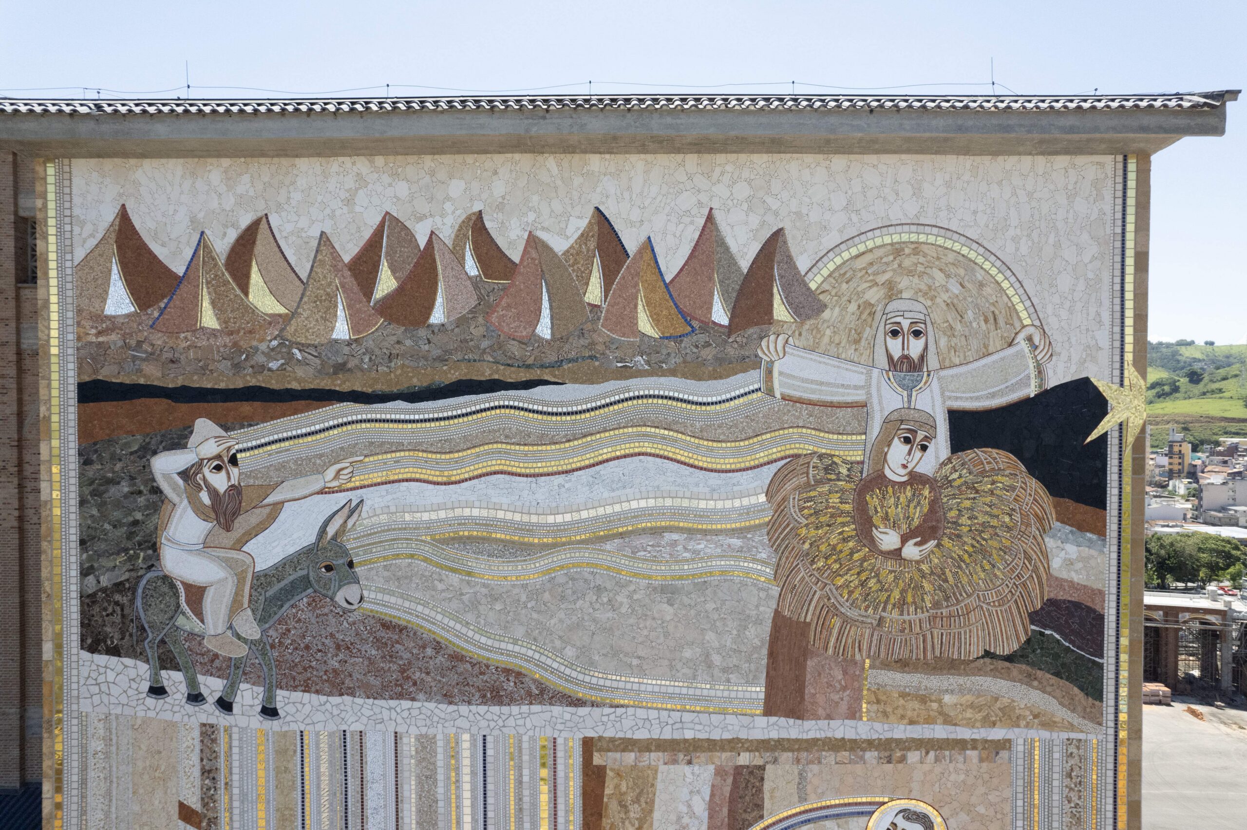 Mosaico da Fachada Sul: Balaão tem uma visão do Messias e abençoa o povo de Israel, ao invés de amaldiçoá-lo