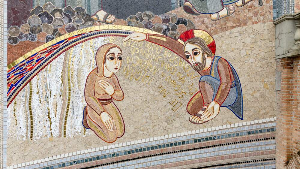 Mosaico da Fachada Oeste: A pecadora perdoada