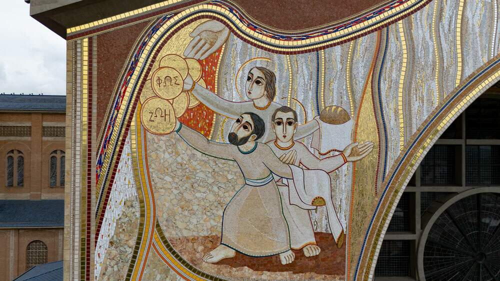 Mosaico da Fachada Oeste: A parábola dos talentos frutificados