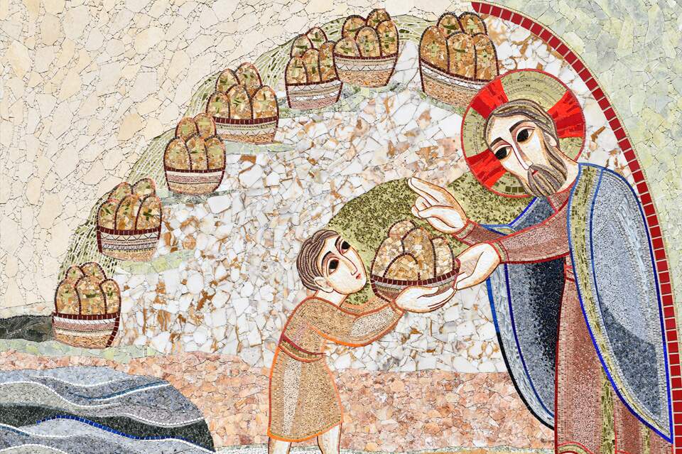 Mosaico da Fachada Leste: Criação da Terra Firme e do Mar