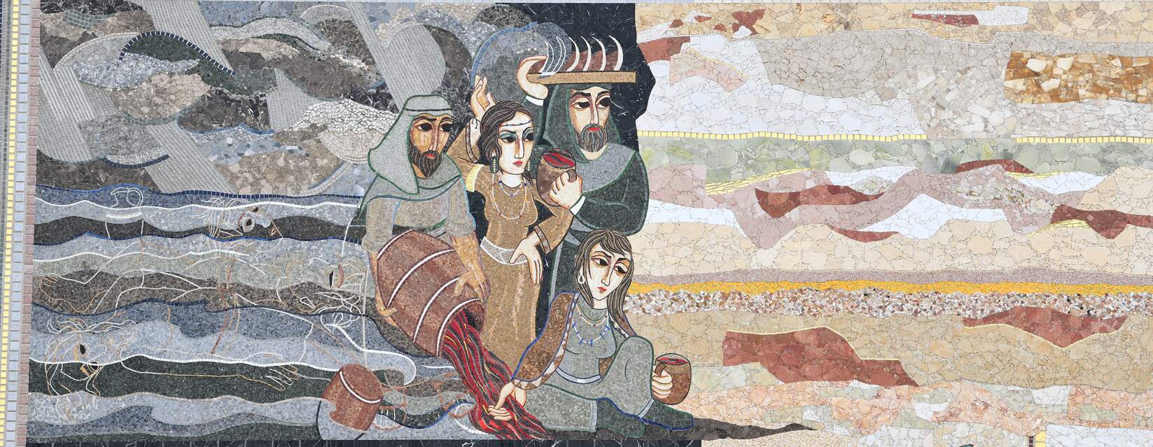 Mosaico da Fachada Leste: O Dilúvio Universal