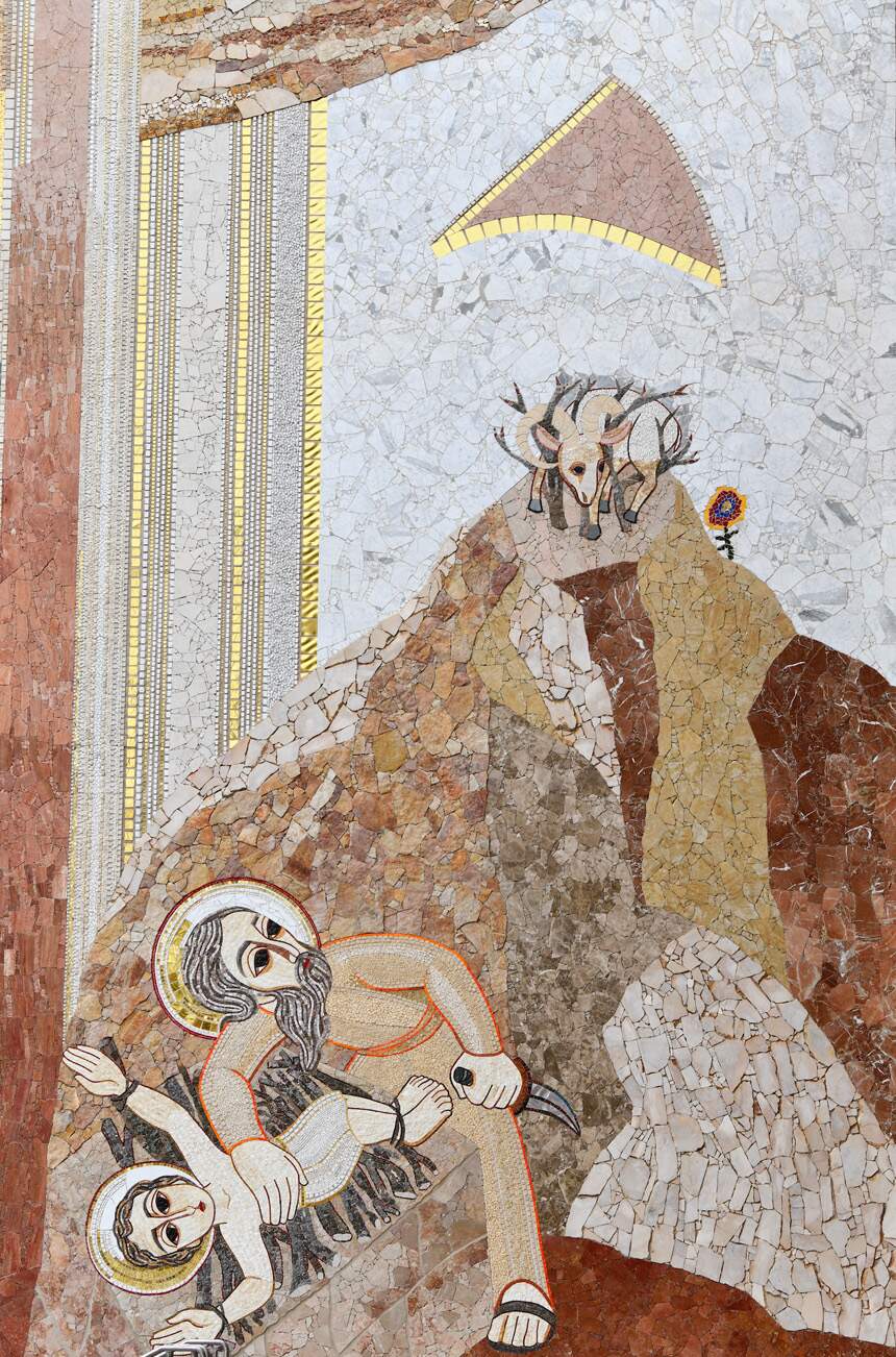 Mosaico da Fachada Leste: O sacrifício de Isaac