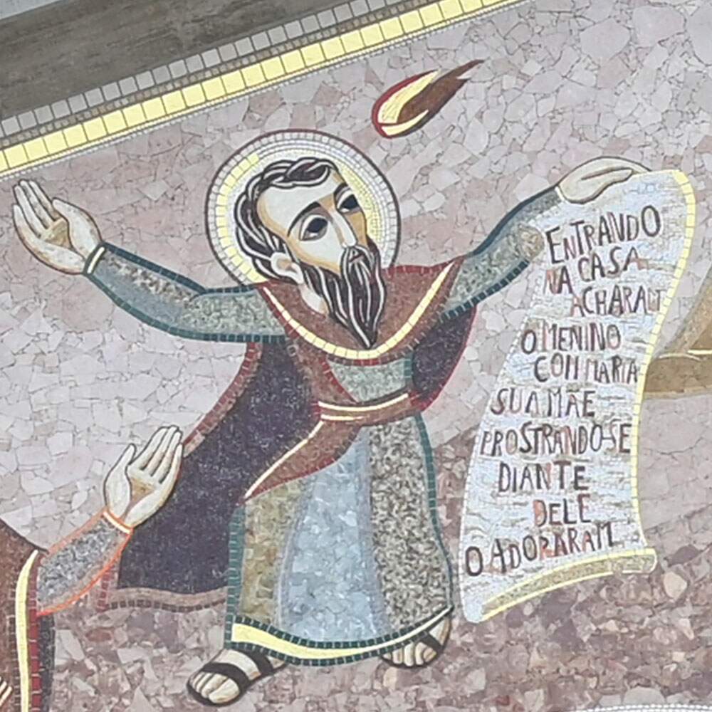 Mosaico da Fachada Sul: Jesus sobe aos céus e envia o Espírito Santo (4 de 13)