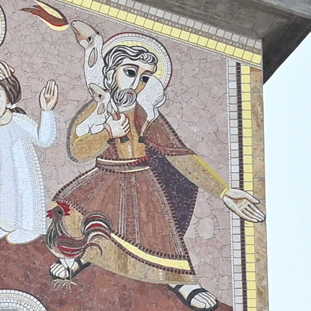 Mosaico da Fachada Sul: Jesus sobe aos céus e envia o Espírito Santo (13 de 13)