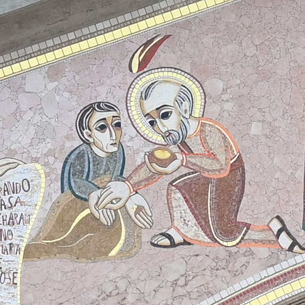 Mosaico da Fachada Sul: Jesus sobe aos céus e envia o Espírito Santo (5 de 13)